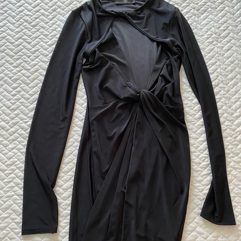 Long sleeve black dress